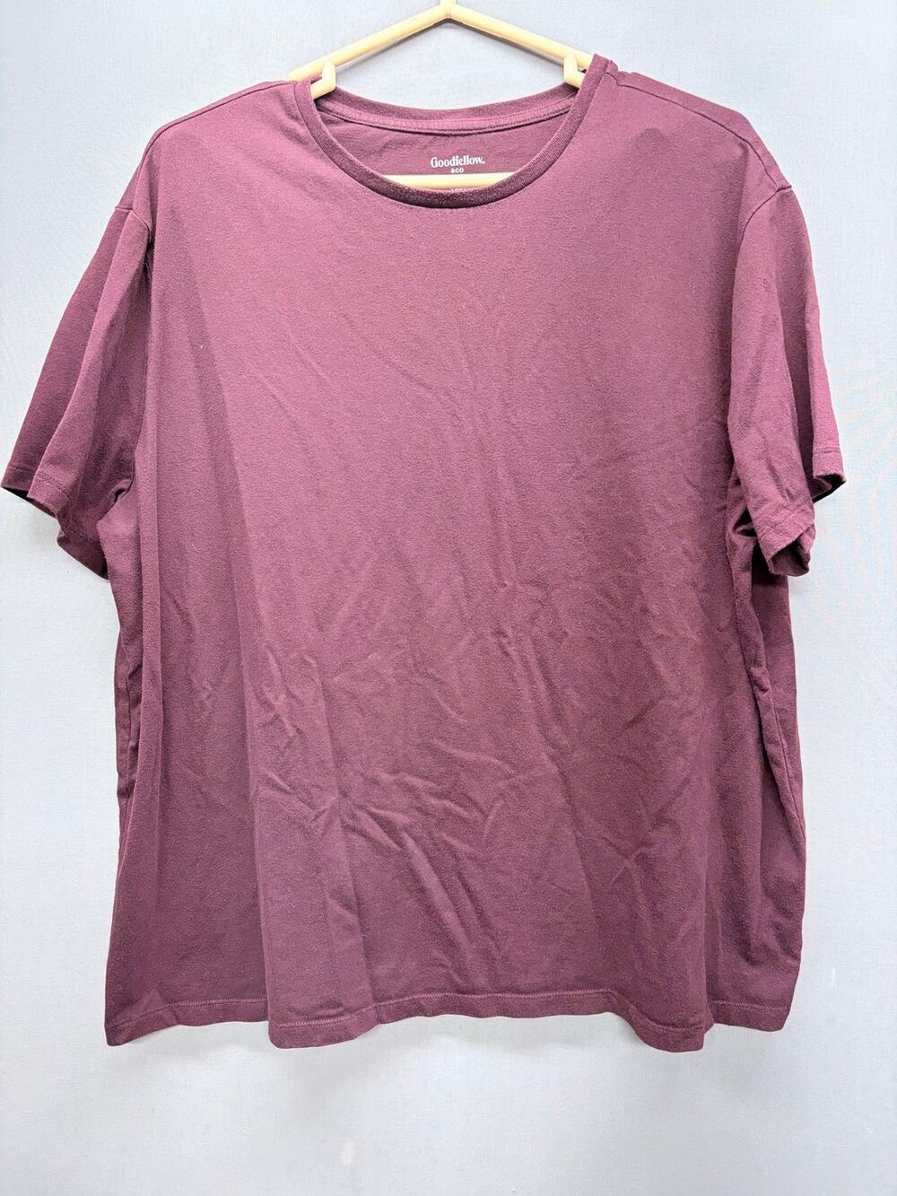 Goodfellow & Co Men XXL Lyndale Tee Crew Neck Short Sleeve Shirt Purple Maroon